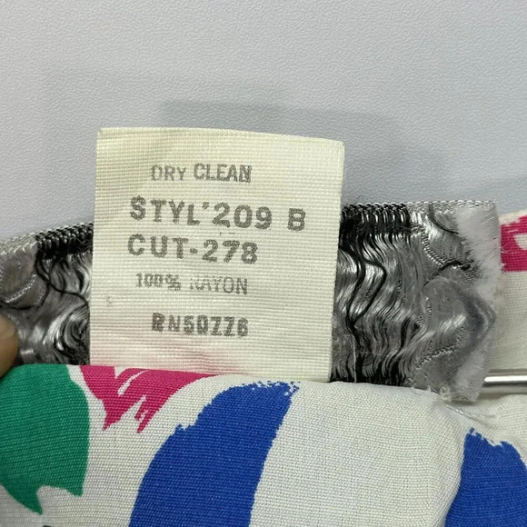 Vintage Abstract Pink Midi Dress 14 - Picture 3 of 4